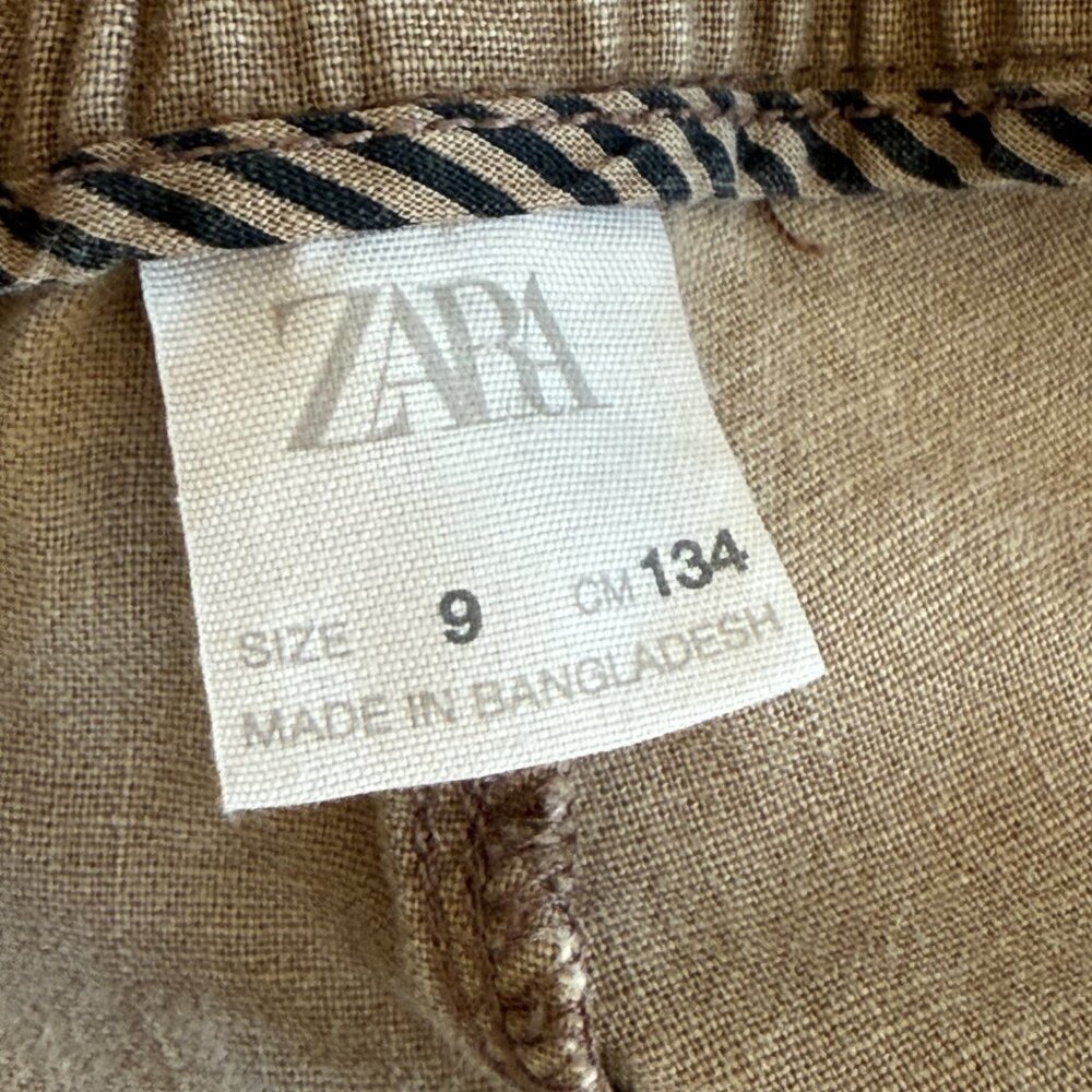 ZARA BOYS BROWN TAN SHORTS - Picture 8 of 12